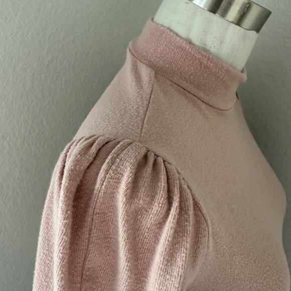 Reformation Mock Neck Pullover Sweater Pleated Long Balloon Sleeves Made In USA - Picture 9 of 15